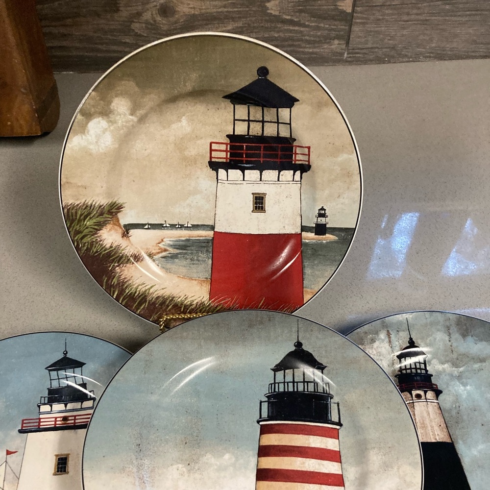 “By the Sea” Lighthouse Salad Plates